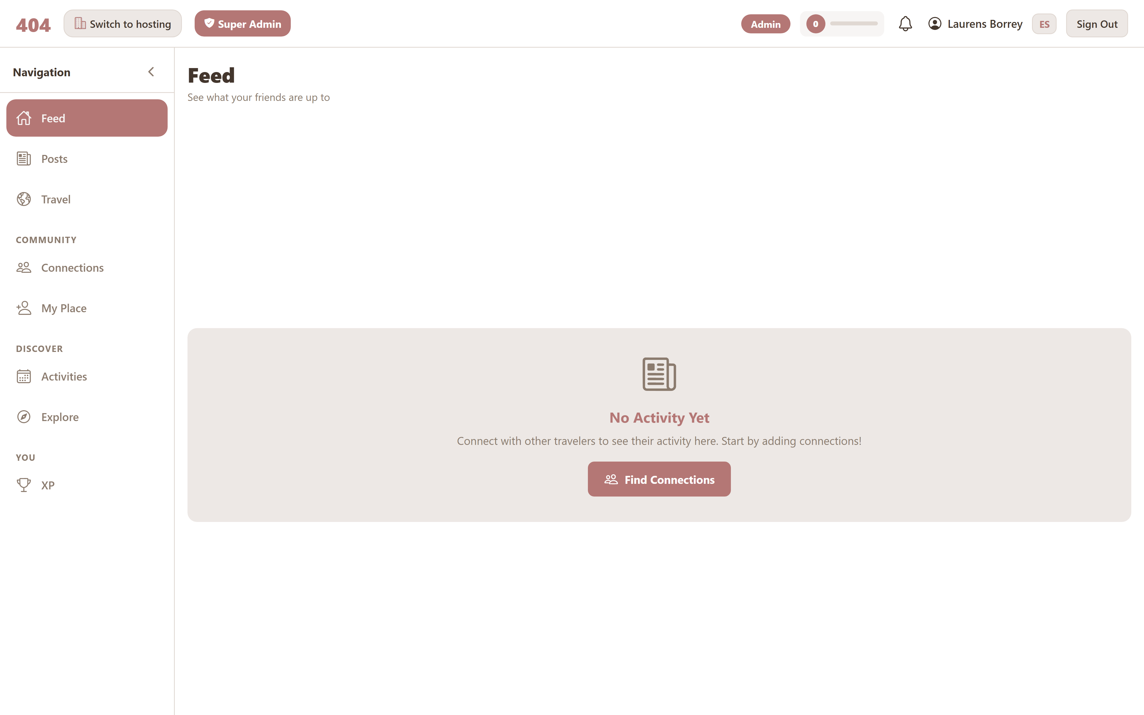 Guest community feed